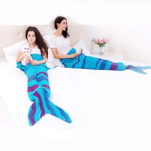 Kuscheldecke Meerjungfrauen Sofadecke Wohndecke Flossendecke Decke mit Flosse