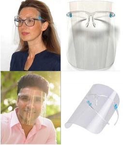 2 Stück Face Shield Schutzvisier mit Brillengestell Gesichtsschutz Staubdicht 