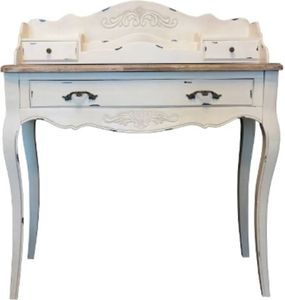 Casa Padrino Landhausstil Sekretär Antik Weiß / Braun 90 x 40 x H. 102 cm - Sekretär im Shabby Chic Look