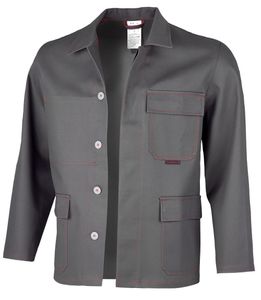 Pracovná bunda Qualitex - robustná zváračská pracovná bunda - čistá bavlna - vysoký bod vzplanutia - farba: tmavosivá - Muži: 50 - Ženy: 44
