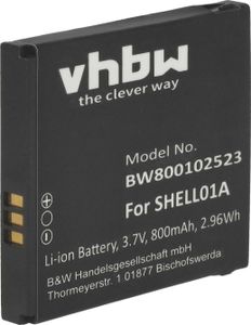 vhbw Akku Ersatz für Doro DBF-800C, DBF-800D, DBF-800E, DBF-800A, DBF-800B für Handy Smartphone Telefon (800 mAh, 3,7 V, Li-Ion)