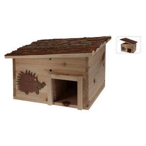 ProGarden Dřevěný domek pro ježka s kůrou stromu 34x28x22 cm
