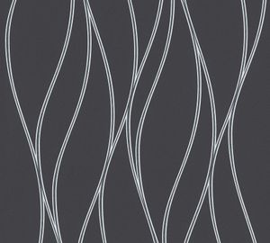A.S. Création Streifentapete Trendwall gestreifte Tapete Vliestapete schwarz silber grau 10,05 m x 0,53 m