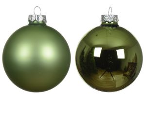 Weihnachtskugeln Glas 8cm 16 Stück - Grüntee