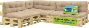 Pillows24 - Vankúše na palety odolné voči vode a UV žiareniu - SADA 8 kusov | Vankúše na europalety 120x80 - Nábytok z paliet - Vonkajší/vnútorný, Cappuccino Pillows24 - Vankúše na palety odolné voči vode a UV žiareniu - SADA 8 kusov | Vankúše na europalety 120x80 - Nábytok z paliet - Vonkajší/vnútorný, Cappuccino