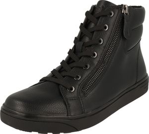 Jana Vegan Damen Schuhe H-Weite Komfort Hi-Top Sneaker 8-25269-43 Black
