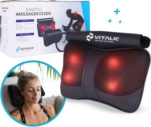 Premium Shiatsu Massagekissen für Nacken- und Rückenschmerzen - Nackenmassagegerät - Rückenmassagegeräte | Vitalic
