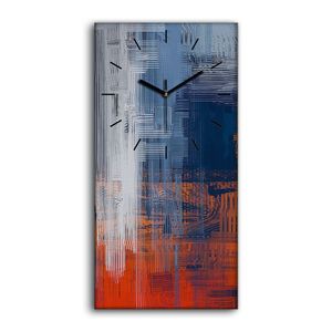Wohnzimmer-Bild Leinwand Uhr Geräuschlos 30x60 Malerei Abstrakte Kunst - schwarze Hände