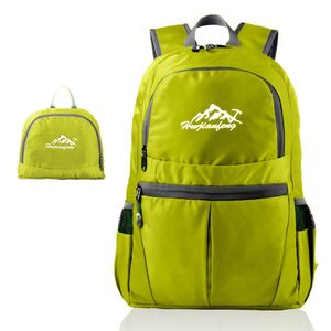Intirilife Faltbarer Rucksack Ultraleicht in Limette - 36L Uni Wanderrucksack Wasserdicht - Outdoor Daypack für Camping, Wandern, Reisen, Klettern, uvm.