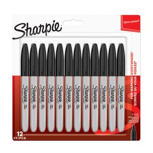 Sharpie Permanent Marker | Marker Stifte mit feiner Spitze | schwarz | 12 Stück Market Set