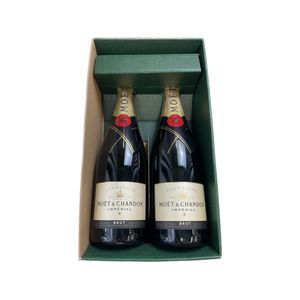 Geschenkbox Champagner Moët & Chandon - Grün -2 brut - 2x75cl