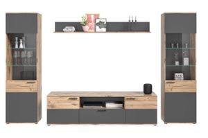 Mason 2 Wohnwand 4-teilig Nox Oak / Grau