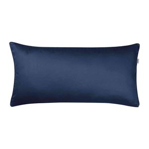 Schöner Wohnen Satin-Kissenbezug einzeln Pure Farbe navy Größe 40x80cm