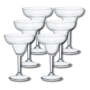 6x Kadum Dessertglas Cocktailglas aus Kunststoff 2000 Spülgänge bruchfest und kratzfest in Echtglasoptik 285 ml