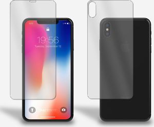 Panzerfolie für iPhone X / XS Vorder + Rückseite Schutzglas 9H Hartglas Klar