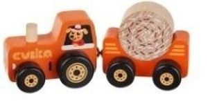 Drewniane klocki edukacyjne traktor 15351