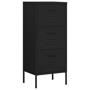 vidaXL Lagerschrank Schwarz 42,5x35x101,5 cm Stahl