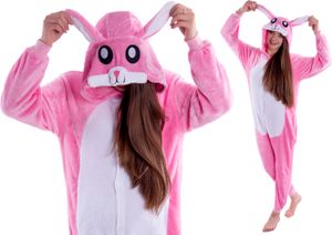 Kigurumi Onesie Rosa Hase Pyjamas, Größe M