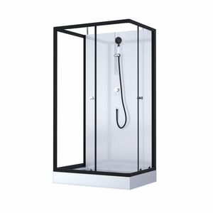 Sprchový box Aurlane Black Magic 110 x 80 x 200 cm čierny