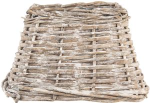 Clayre & Eef Lampenschirm 21x21x14 cm Braun Rattan Quadrat