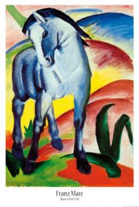 Franz Marc Poster - Blaues Pferd I, 1911 (91 x 61 cm)