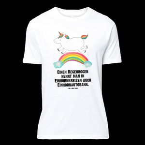 Mr. & Mrs. Panda Größe XXL T-Shirt Einhorn Regenbogen - Weiß - Geschenk, Erwachsenwerden, Einhornpower, Unicorn, Frauen, Schlafshirt, Einhörner, Einhorn Deko, Glitzer