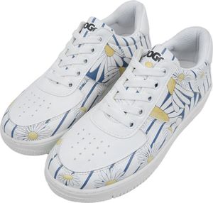 DOGO Dice Sneakers - Vegane Atmungsaktive Bunte Damen Sneaker - Daisy Stripes 39