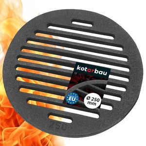 KOTARBAU Kaminrost Ø 25 cm Rundrost Kaminofen Ascherost Tafelrost Rost Ofengitter Kamin Ersatzteile Zubehör Gussrost Ofenrost Grillkamin Rund