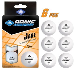 Donic-Schildkröt Tischtennisball Jade, Poly 40+ Qualität, 6 Stk.im Karton, Weiß