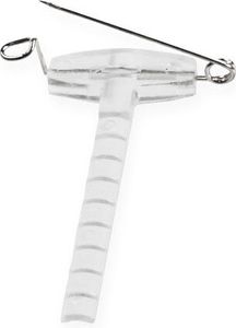 Hochzeitsanstecker transparent Silber 5cm 50St - Schmuck für Hochzeit, Corsageclip, Namensschilder