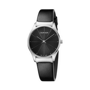 Calvin Klein Damen Herren Uhr Armbanduhr, Analog , Größe:Einheitsgröße, Farbe:Schwarz-schwarz,silber