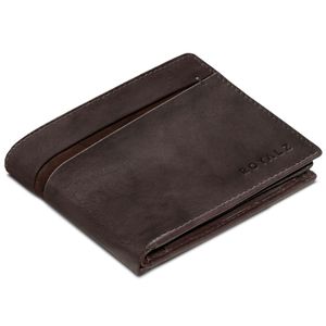 ROYALZ 'Nashville' Vintage Leder Brieftasche Herren mit RFID Blocker 7 Kartenfächer Männer Geldbeutel Portmonee, Farbe:Novara Braun