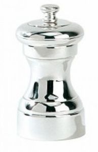 Peugeot Mignonnette Salzmühle, Metall mit echtem Silber veredelt, Versilbert, 10 cm, 9816-1 / SME