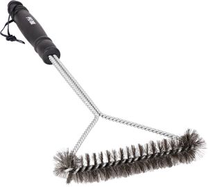 BBQ Chief Profi Grillbürste - 40 cm Lang, Edelstahlborsten, Langer Griff, Lederschlaufe zum Aufhängen - Grill Reinigungsbürste, Drahtbürste, Bürste für Grillrost, Gasgrill, Grillzubehör BBQ Chief Profi Grillbürste - 40 cm Lang, Edelstahlborsten, Langer Griff, Lederschlaufe zum Aufhängen - Grill Reinigungsbürste, Drahtbürste, Bürste für Grillrost, Gasgrill, Grillzubehör
