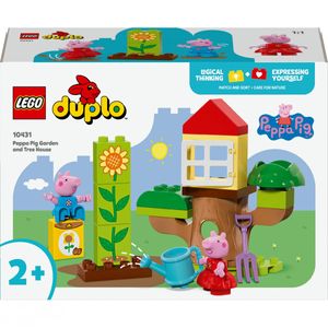 LEGO DUPLO Peppas Garten mit Baumhaus: Spielzeug-Baum, Lern-Set für Vorschulkinder zum Bauen und Umbauen mit 2 Figuren, Geschenk-Idee für Kinder ab 2 Jahren, Jungen und Mädchen 10431