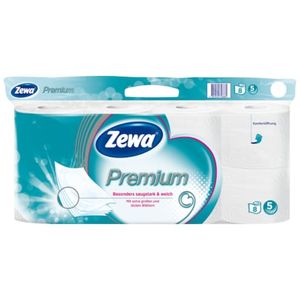 Zewa Toilettenpapier Premium 5-lagig 8er
