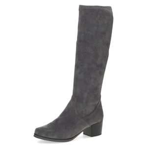 Caprice Damen Stiefel Langschaft Stretch clean modern Block Absatz 9-25506-41, Größe:38.5 EU, Farbe:Grau