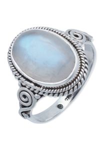 Ring SINTA aus 925er Sterling Silber mit Mondstein weiß