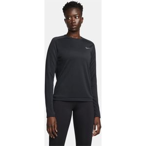 NIKE W Nk Df Pacer Crew Langarmshirt Damen schwarz M