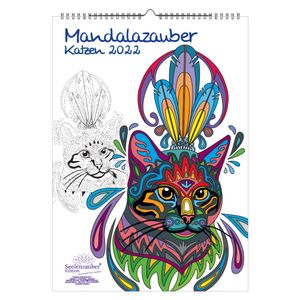 DIY Mandalazauber Ausmalkalender DIN A3 Kalender für 2022 Mandala Zeichnen Malen - Seelenzauber