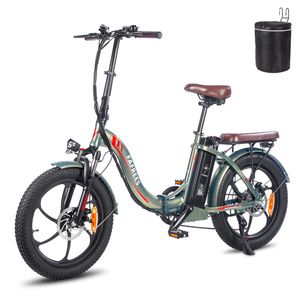 FAFREES F20 PRO 20-palcové elektrické kolo E-Bike 250W 36V/18AH Fat Bike Shimano 7S Pedelec Citybike 25km/h - světle zelená