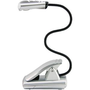 WEDO LED Leselampe mit Clip mobil 1 LED silber