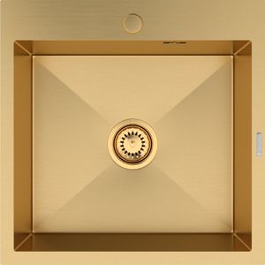 Spüle Stahl Einzelschüssel Platz Gold Küche Siphon Bari50 Spüle Stahl Einzelschüssel Platz Gold Küche Siphon Bari50