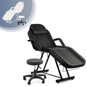 Crenex Barberpub Kosmetikliege Therapieliege Massageliege Tattooliege mit Stuhl