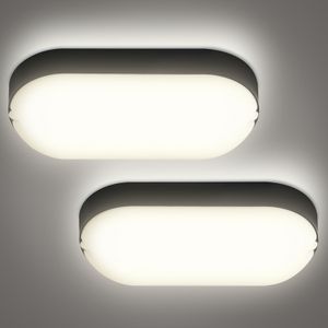 Jopassy 2x LED Feuchtraumleuchte Deckenlampe Schutzklasse IP54 Kellerleuchte Badlampe Lamp 15W
