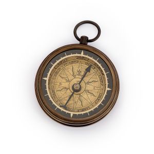 NKlaus Kompass aus Messing antik 5,7cm Taschenkompass Peilkompass Richtungsanzeiger 11656