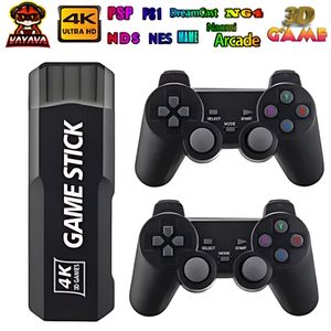 X2 Plus Game Stick Retro-Konsole, integriert über 40.000 Spiele, 128GB, mit zwei 2,4-G-Wireless-Controllern,Emuelec 4.3-System, Geschenk