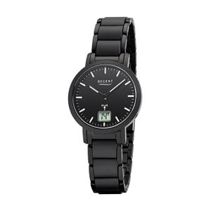 Regent Metall Damen Uhr FR-266 Analog-Digital Armbanduhr schwarz Funkuhr D2URFR266