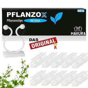 PFLANZOX Pflanzenclips Pflanzenklammern Rankhilfe Pflanzen Tomaten Clips 100 Stk