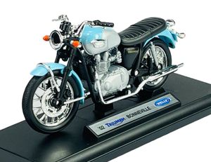 Welly '02 Triumph Bonneville  1:18 11cm Motorrad Neu im Kasten Die Cast Modell  12171